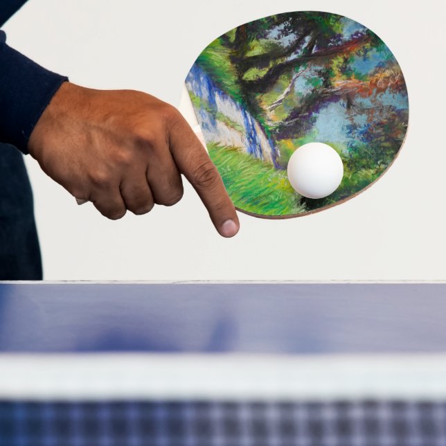 Solbelyst Olivlund Pastell Landskap Pingisracket (Insitu)