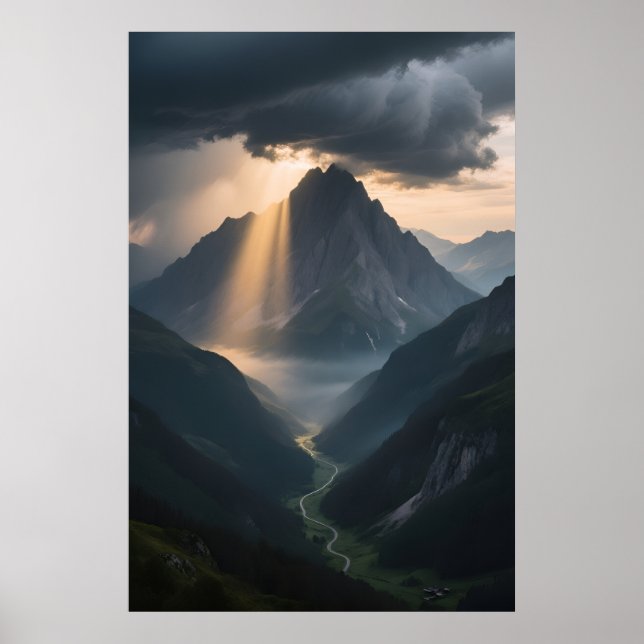 Solbelyst ryggrad poster (Framsidan)