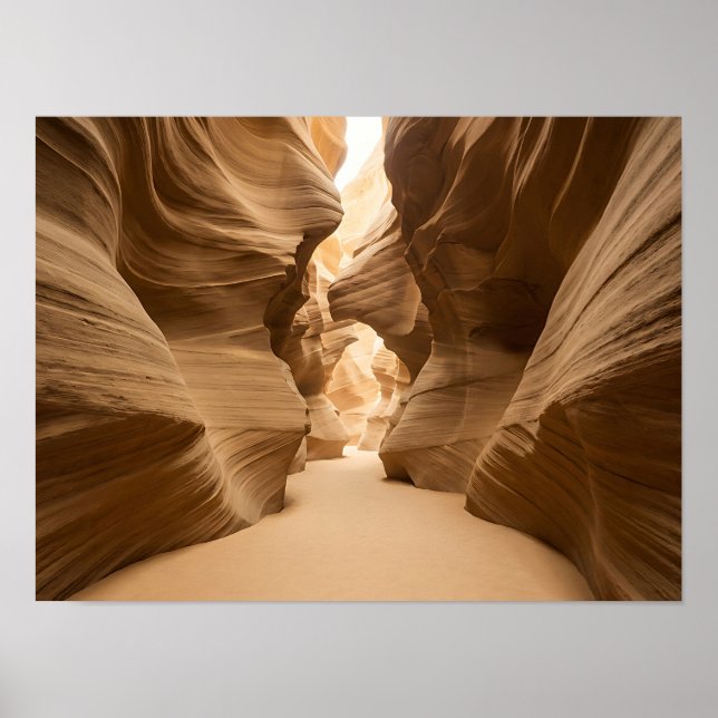 Solbelyst sandstenscanyon naturposter poster (Framsidan)