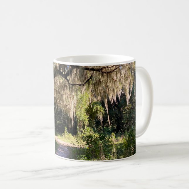 Solbelyst spansk mossa kaffemugg (Framsida höger)