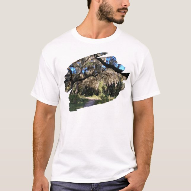 Solbelyst spansk mossestig t shirt (Framsida)