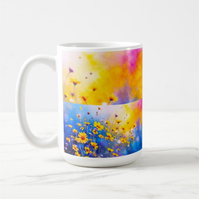 Solbelysta Abstraka Paneler Kaffemugg (Vänster)