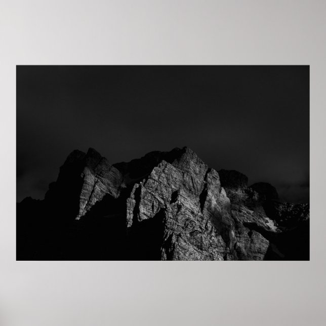 Solbelysta berg poster (Framsidan)