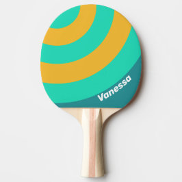 Solbelysta hav cirklar rand med namn pingisracket