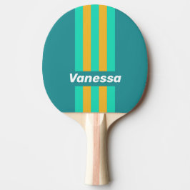 Solbelysta havs randiga med namn pingisracket