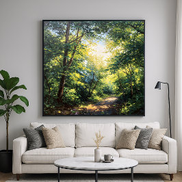 Solbelysta kanopier - Painterly Illustration Stil Poster