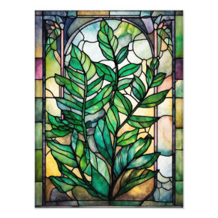 Solbelysta lyktor: en lagrad glasskiffer Lily Fototryck