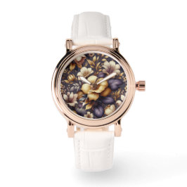 Solbelysta Petaler och Lila Dimma Armbandsur