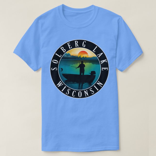 Solberg Sjö Wisconsin Fishing T Shirt (Design framsida)