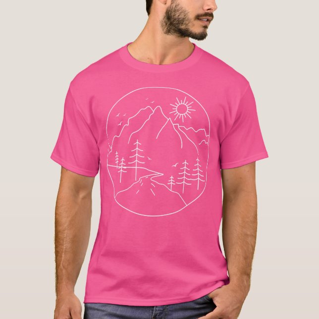 Solbergsbergsmiljö, hiking Camping utomhus Mo T Shirt (Framsida)