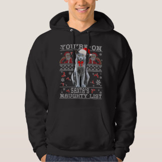 Solblått katt Lover Julafton Ugly Sweater Hoodie