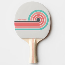 Solblekt korallkrullrand med namn pingisracket