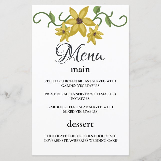 Solblomma Gul Blommig Botanisk Handritad Olja (Framsida)