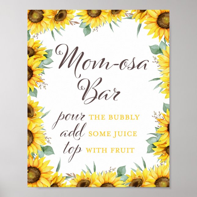 Solblomma Party Skylt (Framsidan)