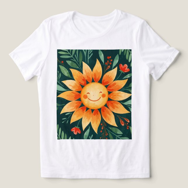 Solblomma T Shirt (Design Framsida)