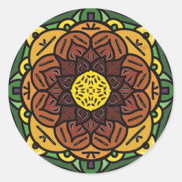 Solblommans dekal runt klistermärke