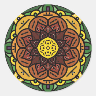 Solblommans dekal runt klistermärke