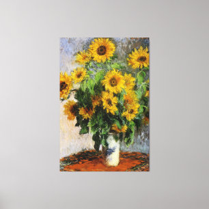 Solblommor, 1881 av Monet. Canvastryck