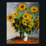 Solblommor, 1881 av Monet. Poster<br><div class="desc">Vintage Impressionist,  färgad av Monet,  1881.</div>