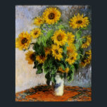 Solblommor, 1881 av Monet. Poster<br><div class="desc">Vintage Impressionist,  färgad av Monet,  1881.</div>
