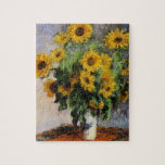 Solblommor, 1881 av Monet. Pussel<br><div class="desc">Vintage Impressionist,  färgad av Monet,  1881.</div>