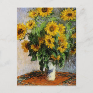 Solblommor, 1881 av Monet. Vykort