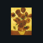 Solblommor: 1888 av Van Gogh Canvastryck<br><div class="desc">Vincent Van Gogh's Post - Impressionistisk målning "Solblommor: 1888".</div>