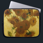 Solblommor: 1888 av Van Gogh Laptop Sleeve<br><div class="desc">Vincent Van Gogh's Post - Impressionistisk målning "Solblommor: 1888".</div>