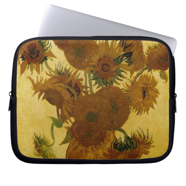 Solblommor: 1888 av Van Gogh Laptop Sleeve (Framsidan)
