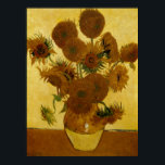 Solblommor: 1888 av Van Gogh Poster<br><div class="desc">Vincent Van Gogh's Post - Impressionistisk målning "Solblommor: 1888".</div>