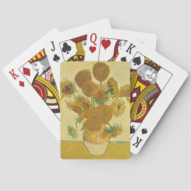 Solblommor 1888 av Vincent van Gogh Casinokort (Baksidan)