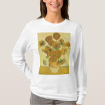 Solblommor 1888 av Vincent van Gogh T Shirt<br><div class="desc">Vincent Willem van Gogh (holländska: [ˈvɪ nsɛ nt ˈʋ ɪ lakɱvexiexiexiexiexiexix] (lyssna);[not 1] 30 mars 1853 - 29 juli 1890) var en nederländsk postimperiistisk målare som postumt blev ett av de mest berömd och inflytelserika figurerna i den Westerna konsten. Under ett årtionde skapat han omkring 2 100 konstverk, varav omkring...</div>