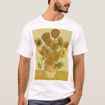 Solblommor 1888 av Vincent van Gogh T Shirt<br><div class="desc">Vincent Willem van Gogh (holländska: [ˈvɪ nsɛ nt ˈʋ ɪ lakɱvexiexiexiexiexiexix] (lyssna);[not 1] 30 mars 1853 - 29 juli 1890) var en nederländsk postimperiistisk målare som postumt blev ett av de mest berömd och inflytelserika figurerna i den Westerna konsten. Under ett årtionde skapat han omkring 2 100 konstverk, varav omkring...</div>