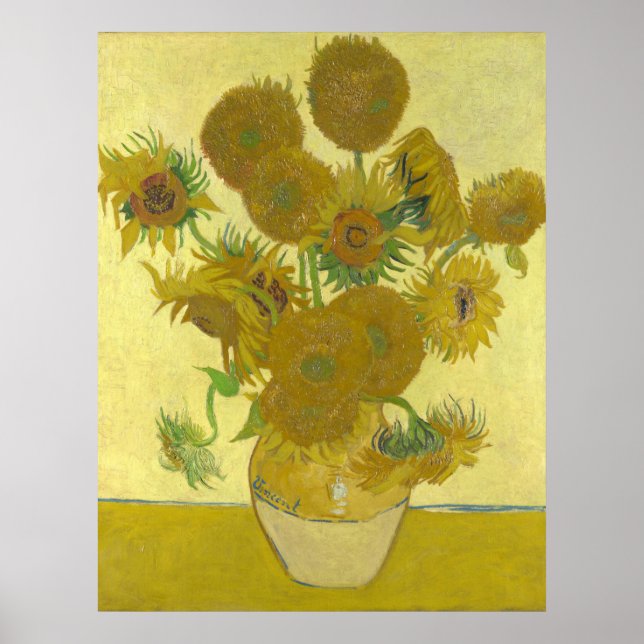 Solblommor, 1888 (Vincent Van Gogh) Poster (Framsidan)