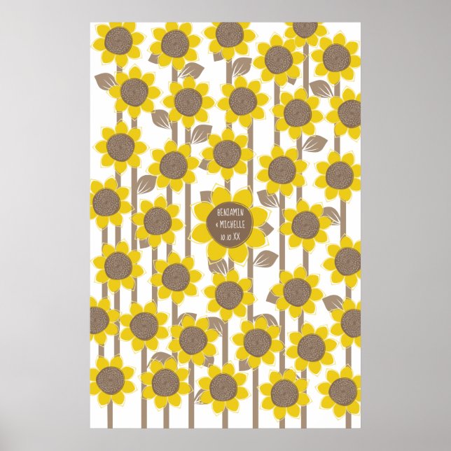 Solblommor -250 Namnteckning Guest Bok Alternative Poster (Framsidan)