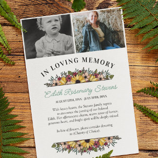 Solblommor 2 foton i meddelande om överhoppat minn