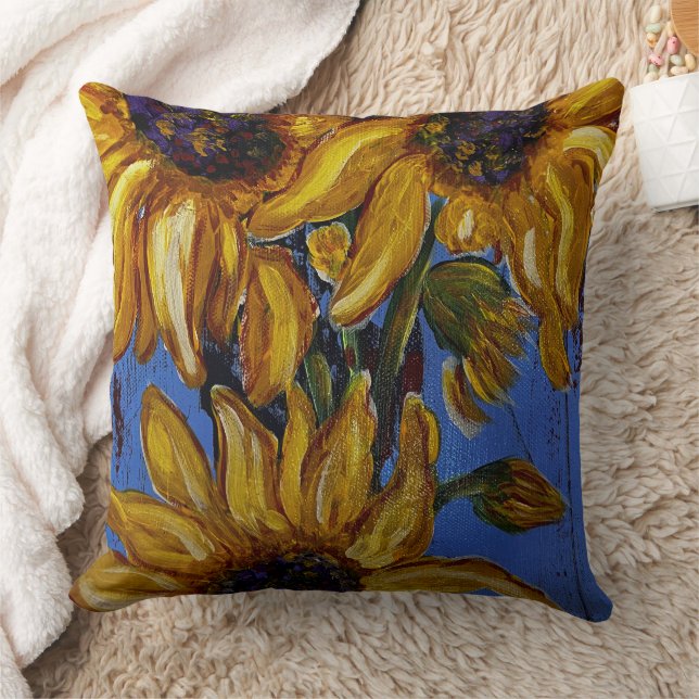 Solblommor 2 Pillow Kudde (Filt)