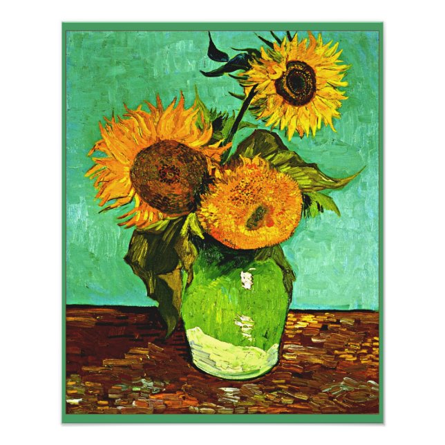 Solblommor, 3, av Vincent van Gogh Fototryck (Framsidan)