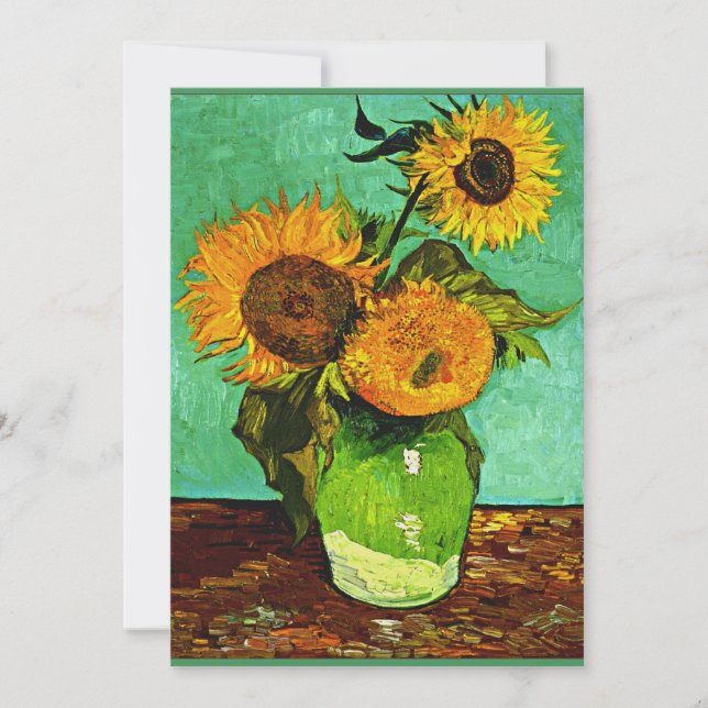 Solblommor, 3, av Vincent van Gogh Kort (Framsida)