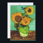 Solblommor, 3, av Vincent van Gogh Kort<br><div class="desc">Berömd,  målning av Vincent van Gogh,  Solblommor Tre</div>