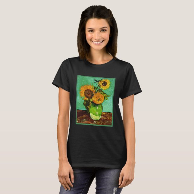 Solblommor, 3, av Vincent van Gogh T Shirt (Hel framsida)