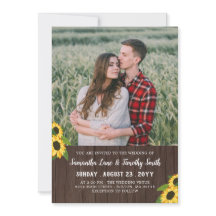 Solblommor Anpassningsbar Photo Two i One Bröllop