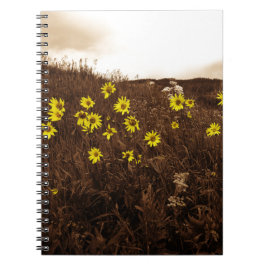 Solblommor Anteckningsbok Med Spiral