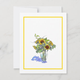 Solblommor Anteckningskort