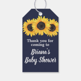 Solblommor är för stora Märkre - marin blå Presentetikett