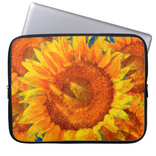 Solblommor arrangemanga. Van Gogh stil imitation. Laptop Fodral