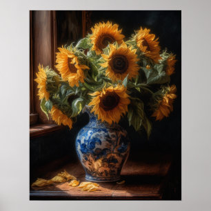 Solblommor Art Skriv ut Poster