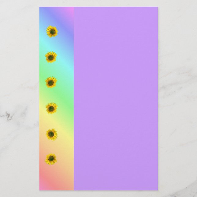 Solblommor åt dig brevpapper (Framsida)