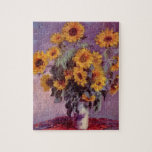 Solblommor av Claude Monet Pussel<br><div class="desc">Besök min affär om du vill ha mer intressant design och fler valmöjligheter i färg. => zazzle.com/colorfulworld*</div>