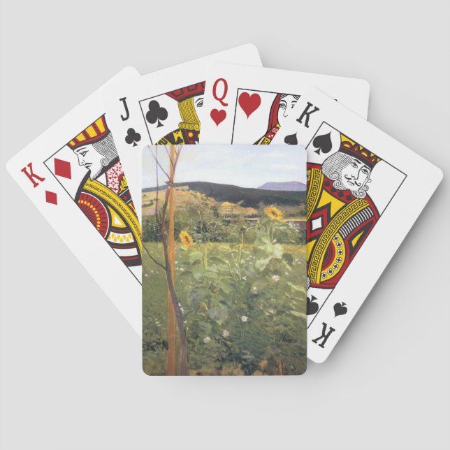 Solblommor (av Jacek Malczewski) Casinokort (Baksidan)